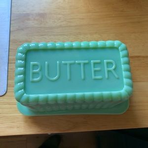 Jade butter dish